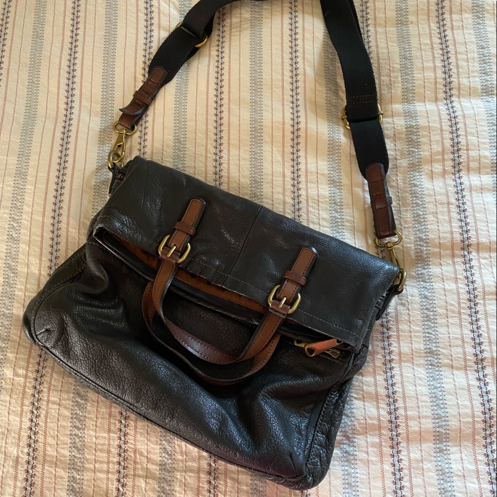 Fossil leather crossbody bag